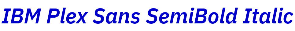 IBM Plex Sans SemiBold Italic шрифт